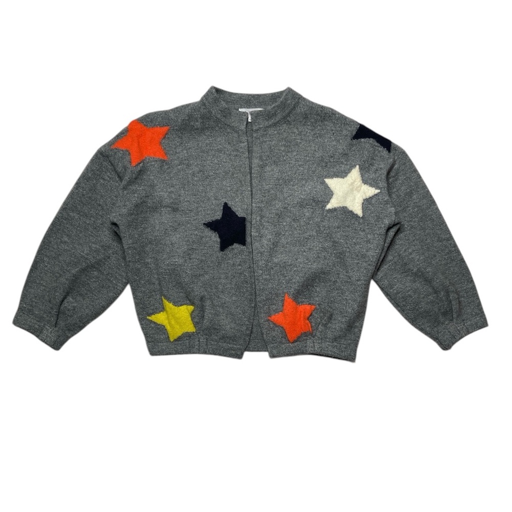 THML Gray Star Open Cardigan Sweater Size Small
